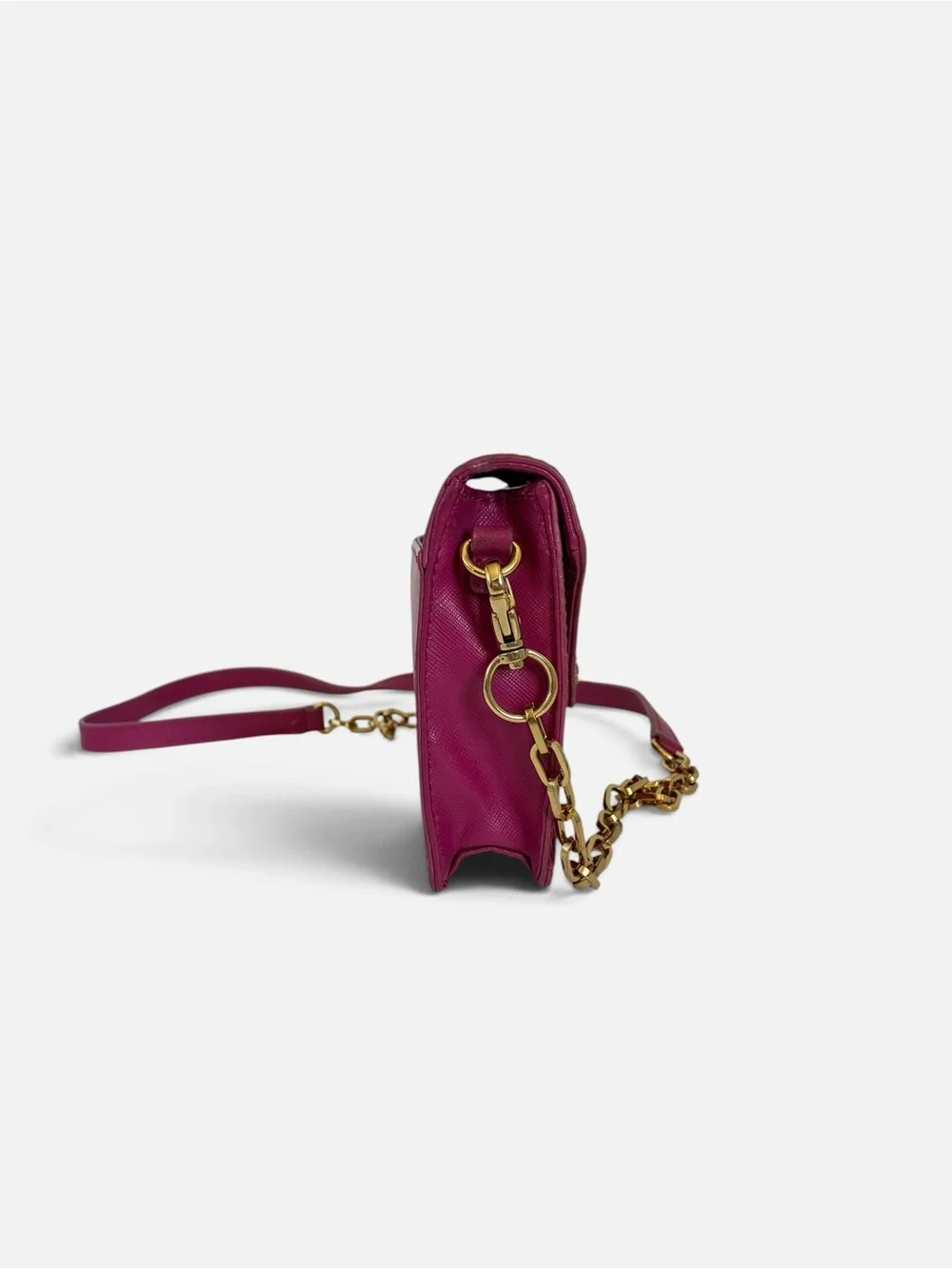 Tory Burch Envelope Crossbody Bag in Magenta with Gold Hardware